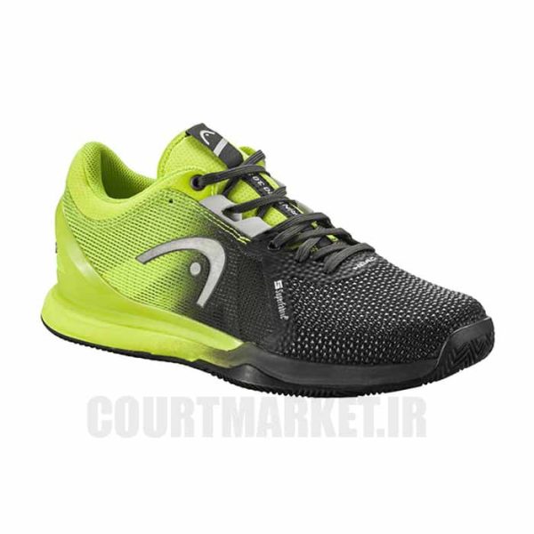 کفش تنیس زنانه هد Sprint Pro 3.0 SF Clay Black/Lime